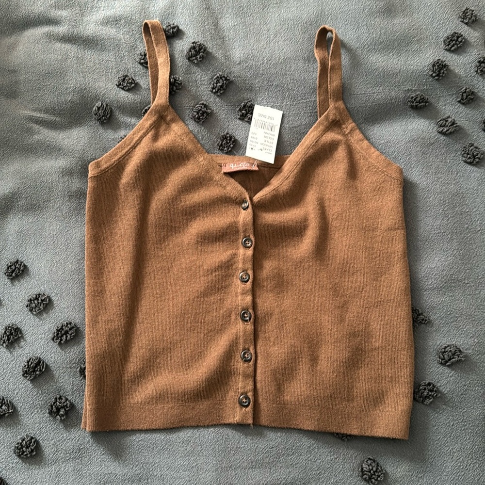 Pacsun John galt button top tank top